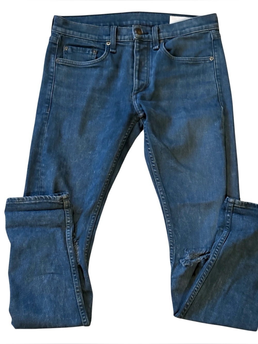 Rag & Bone Womens Jeans Fit 1 Extra Slim Distressed Skinny Jeans Blue Size 28